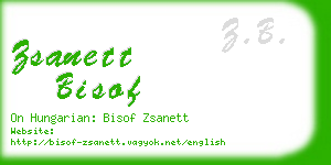 zsanett bisof business card